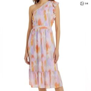 Aqua One-Shoulder Pastel Dress